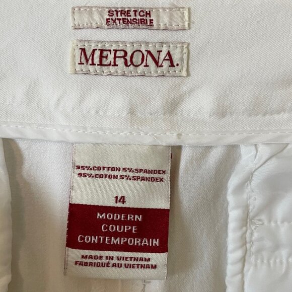 Merona Crop White Pants, Size 14 - Picture 3 of 3